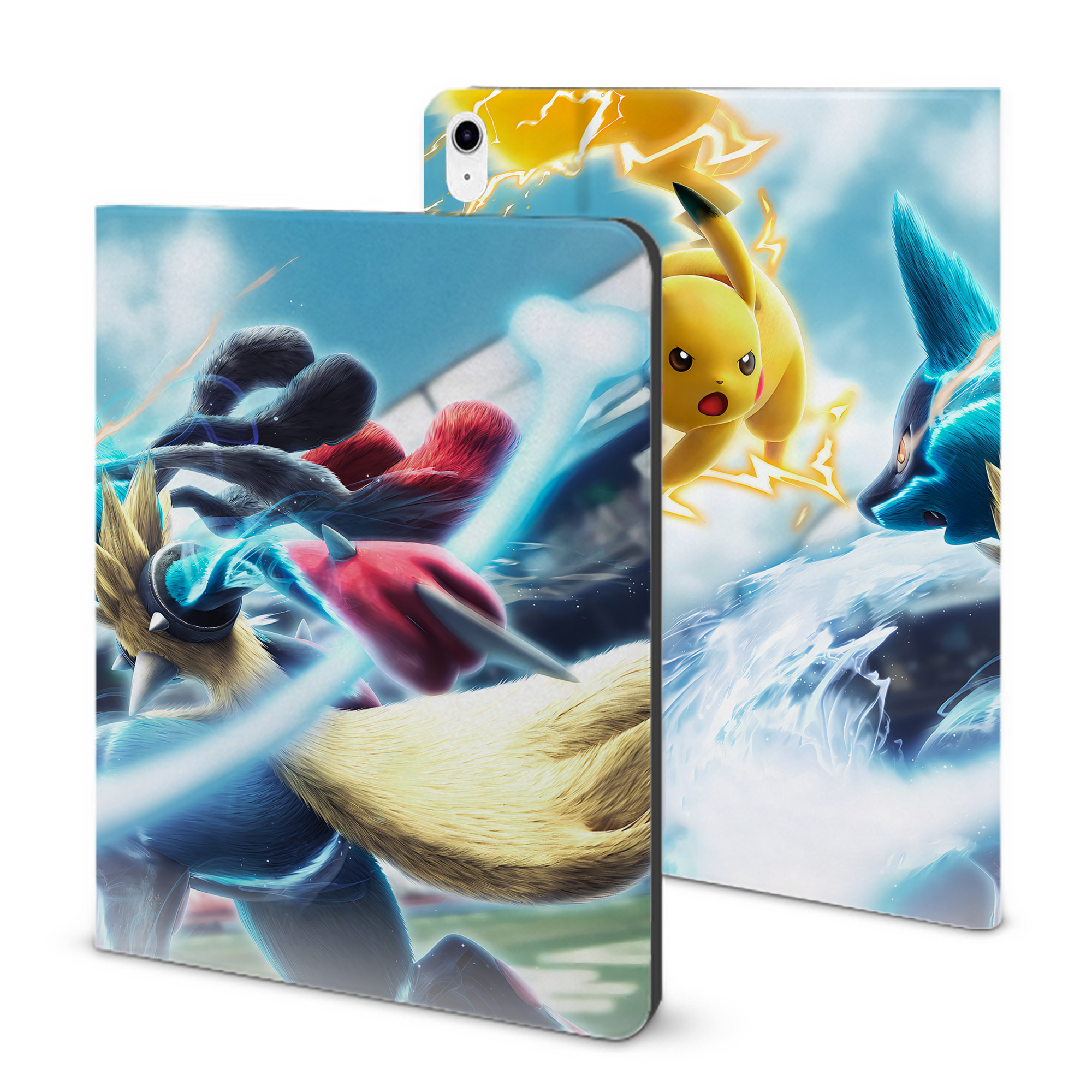 （画像用） ポケットモンスター Pokémon IPad ケース ブック型 PUレザー TPU 耐衝撃 軽量 薄型 ペン収納なし 全面保護 IPad 各モデル対応